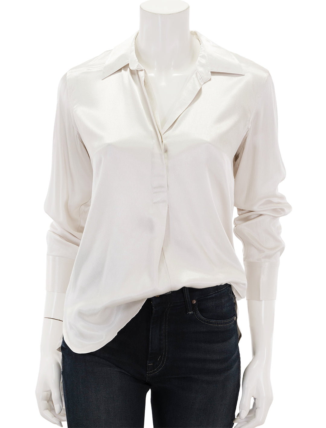 front view of nissa blouse in ivory