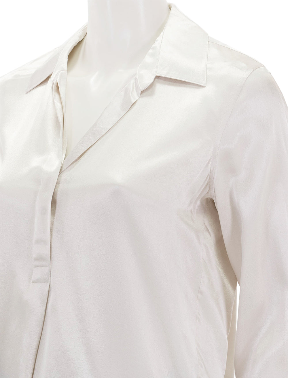 close up view of nissa blouse in ivory