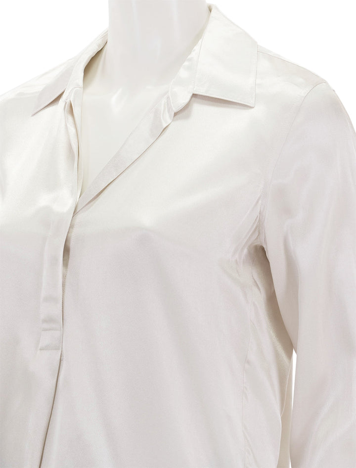 close up view of nissa blouse in ivory