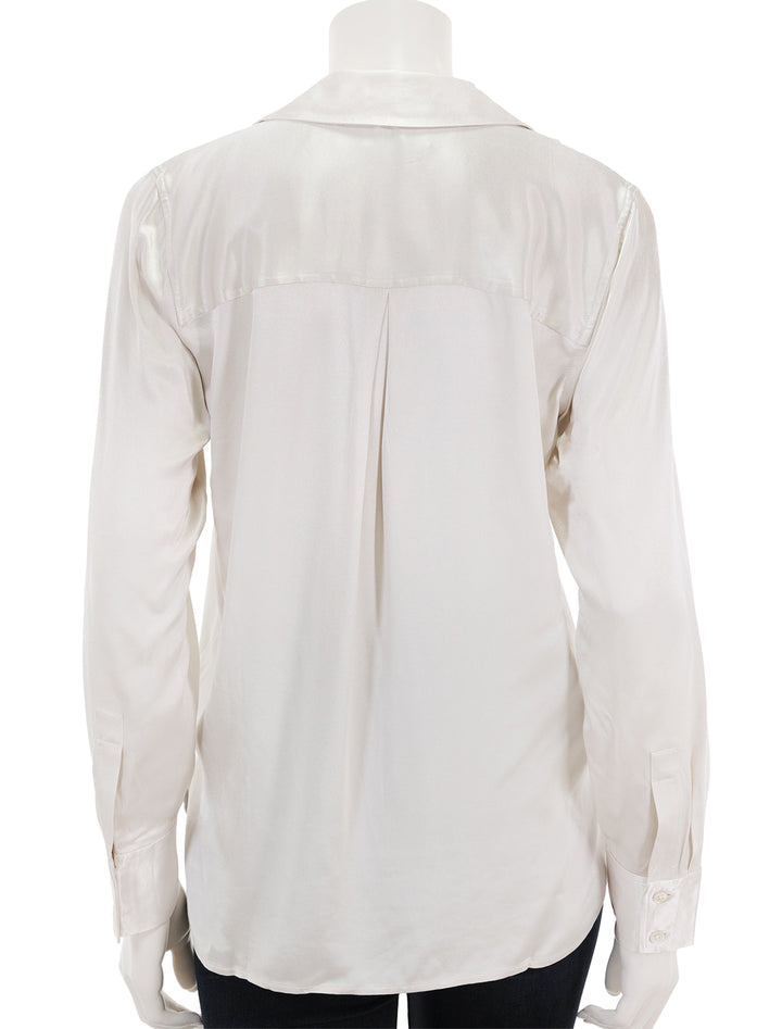 back view of nissa blouse in ivory