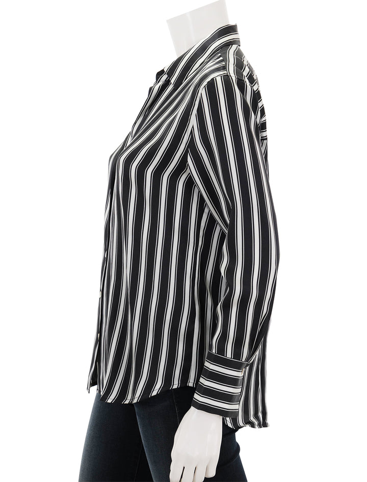 Side view of Rails' the dorian blouse in melrose stripe.
