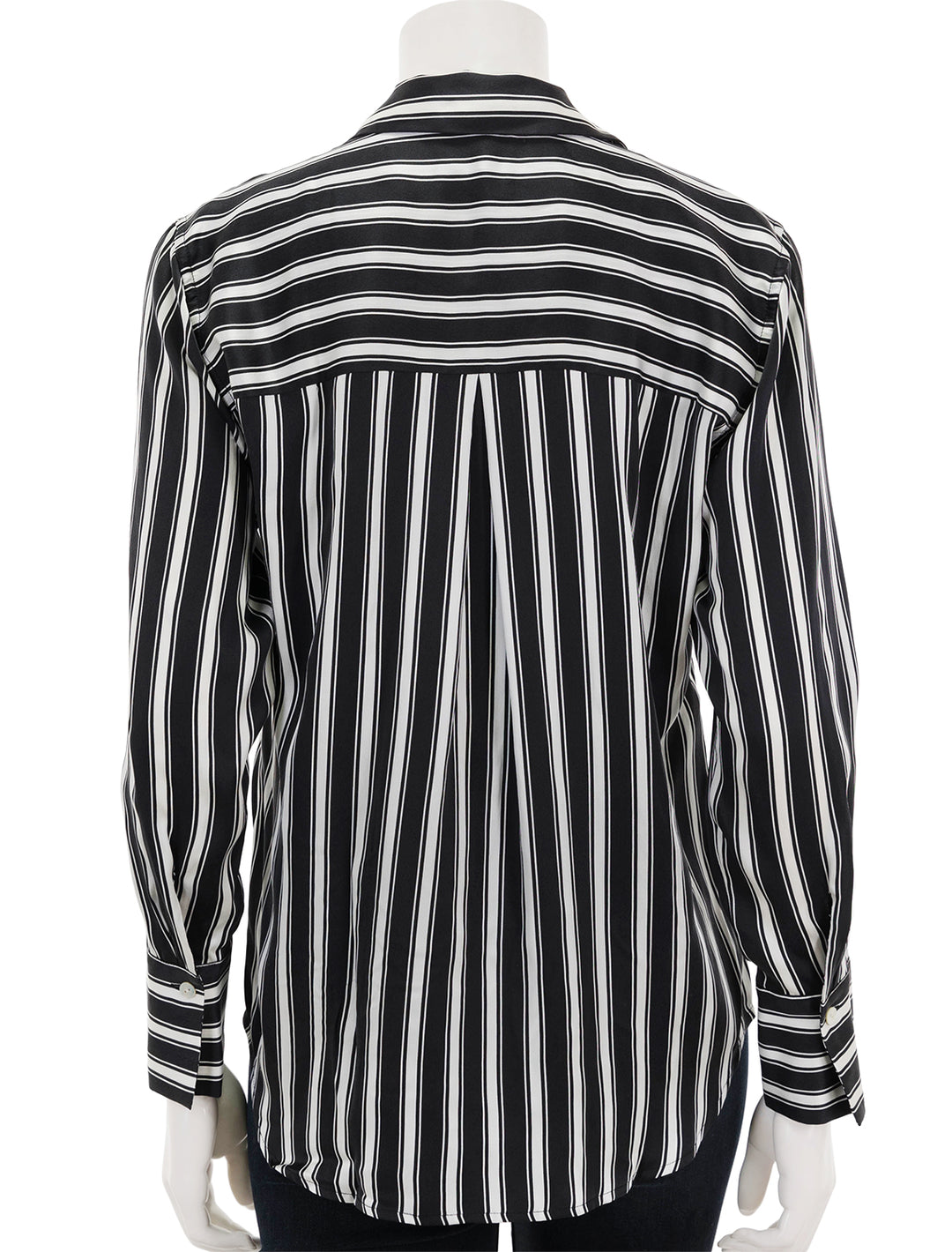 Back view of Rails' the dorian blouse in melrose stripe.