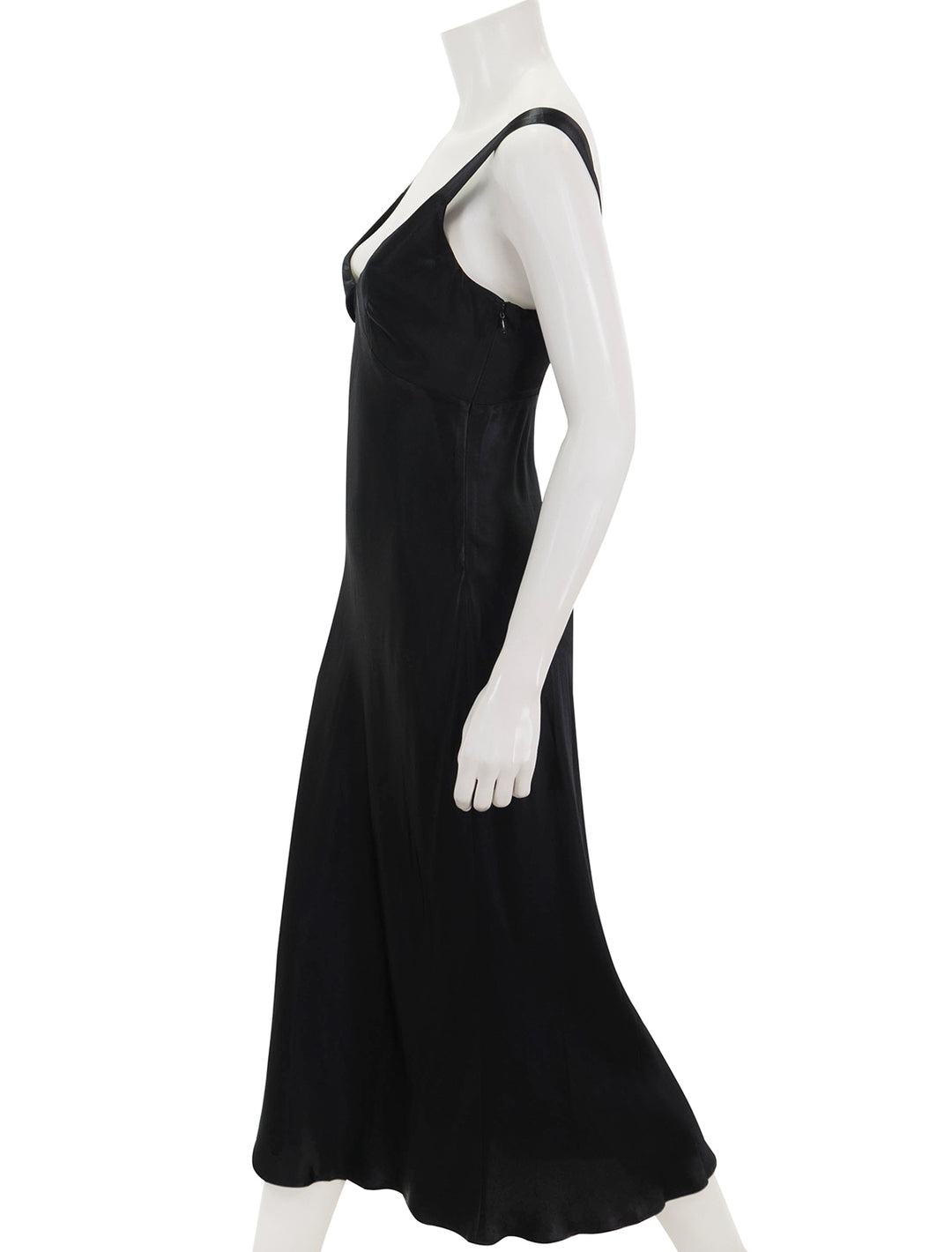 Side view of Rails' jacinda dress in black.