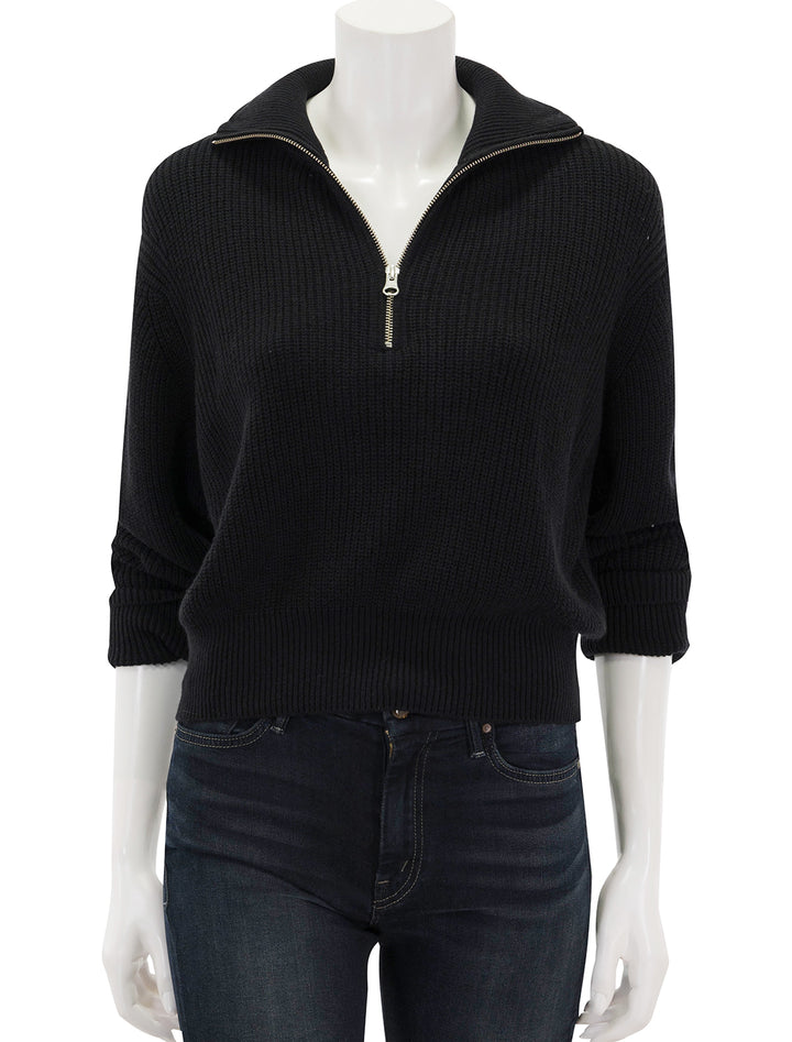 Front view of Rails' roux pullover in black.