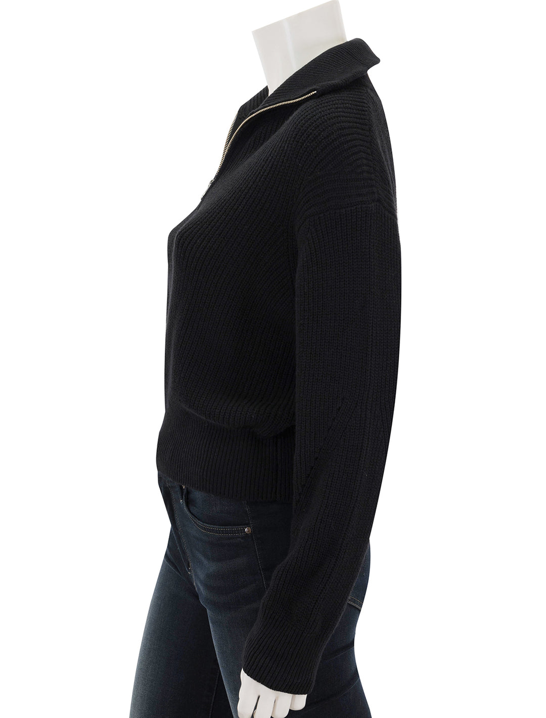 Side view of Rails' roux pullover in black