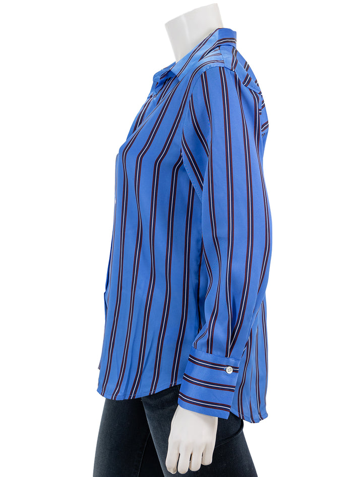 Side view of Rails' dorian blouse in primrose stripe.