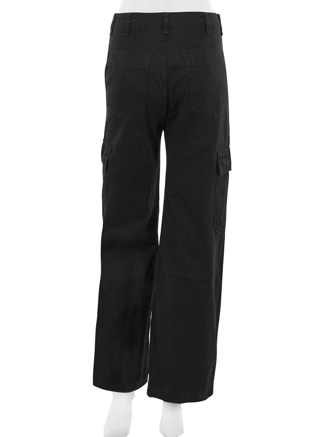 Back view of Velvet's makayla cargo pant in vintage black.