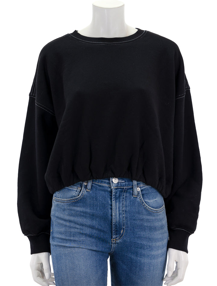 Front view of Velvet's bobbi in black.