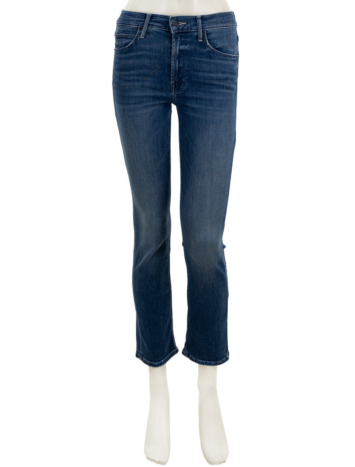 Front view of MOTHER Denim's the mid rise dazzler ankle in wish on a star.