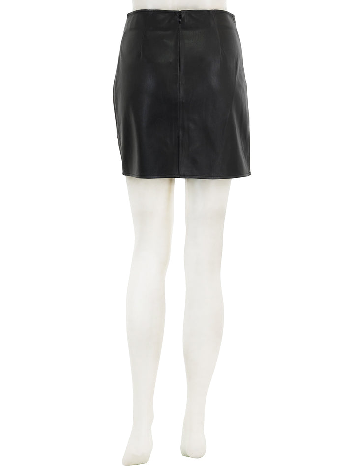 Back view of L'agence's truman mini skirt in black.