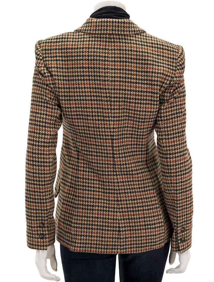 Back view of L'agence's chamberlain blazer in brown multi.