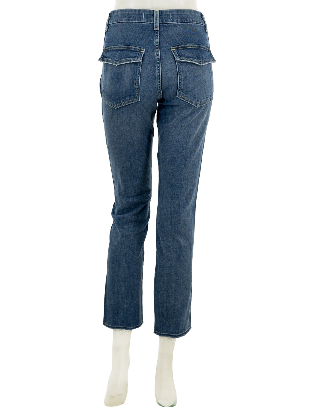 Back view of AMO's easy army trouser in graceful.