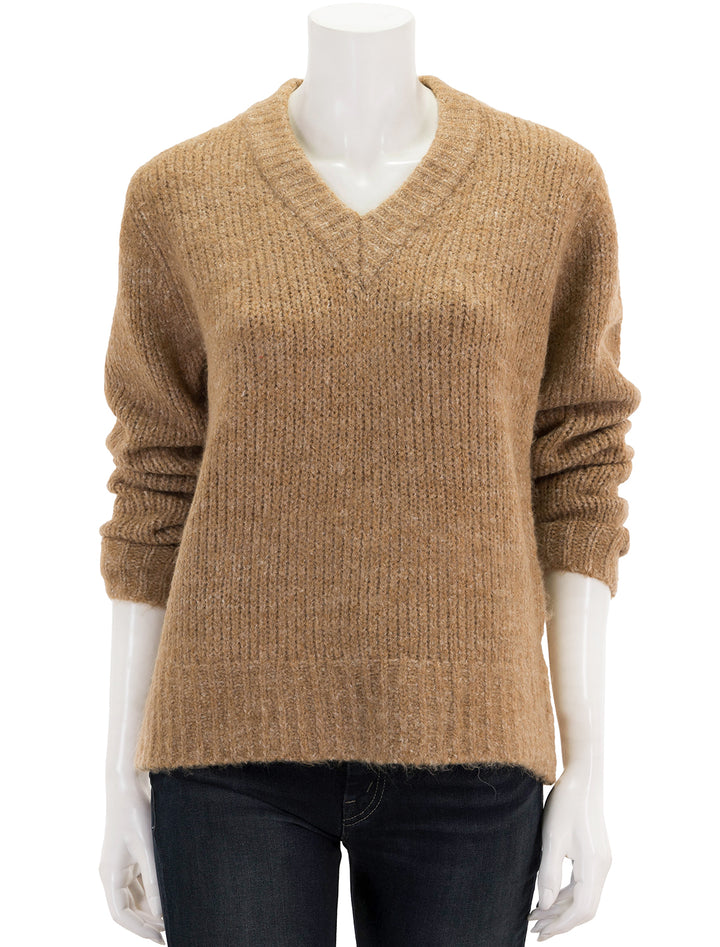 Front view of Line's Helena Sweater in Toffee.
