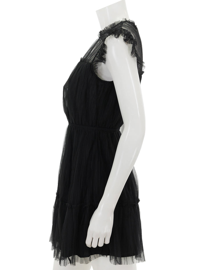 Side view of Steve Madden's sabina dress in black.