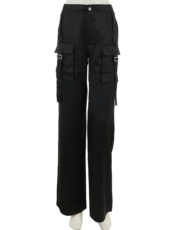 Front view of Steve Madden's ace pant in black.