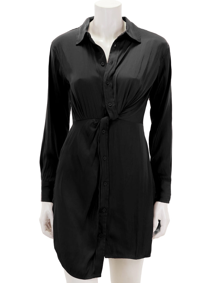 Front view of Steve Madden's barcelona dress in black.