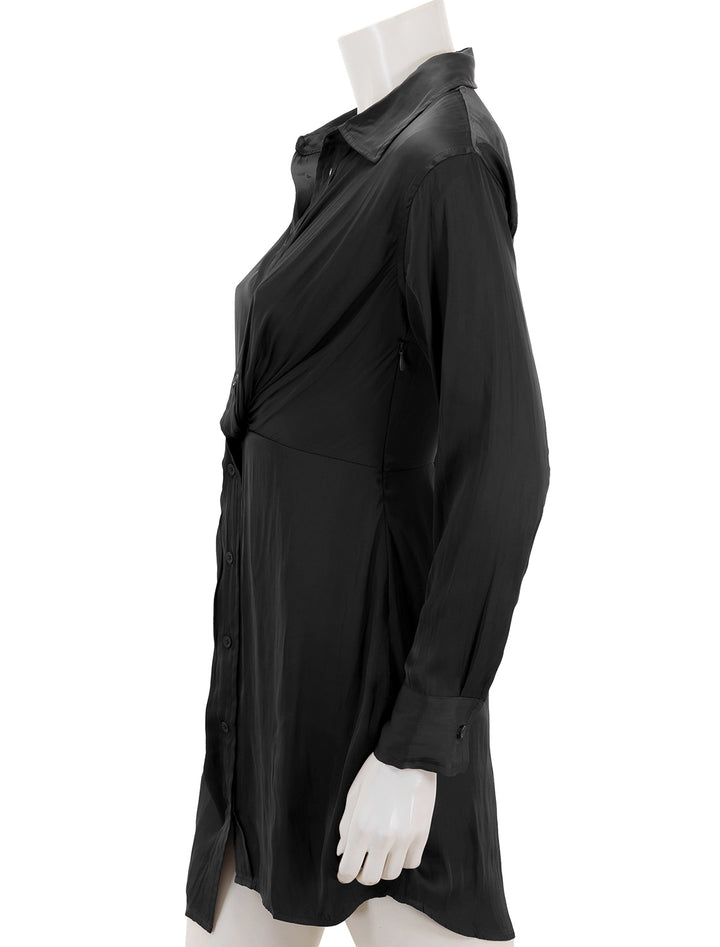Side view of Steve Madden's barcelona dress in black.