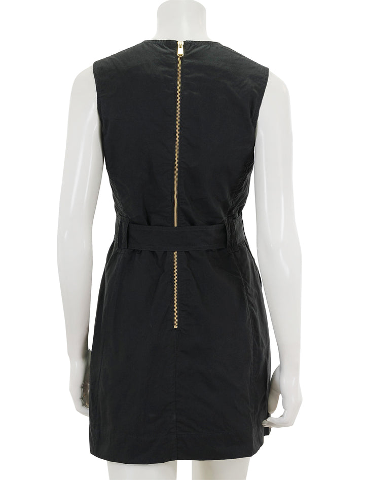 Back view of Barbour's cray dress in black.