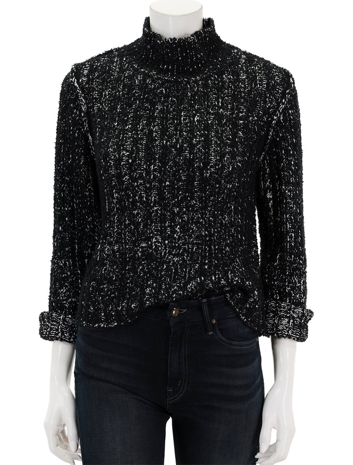 Front view of Steve Madden's Kirsten Sweater in Black Multi.