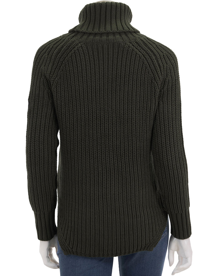 Back view of Alp N Rock's simone sweater in olive.