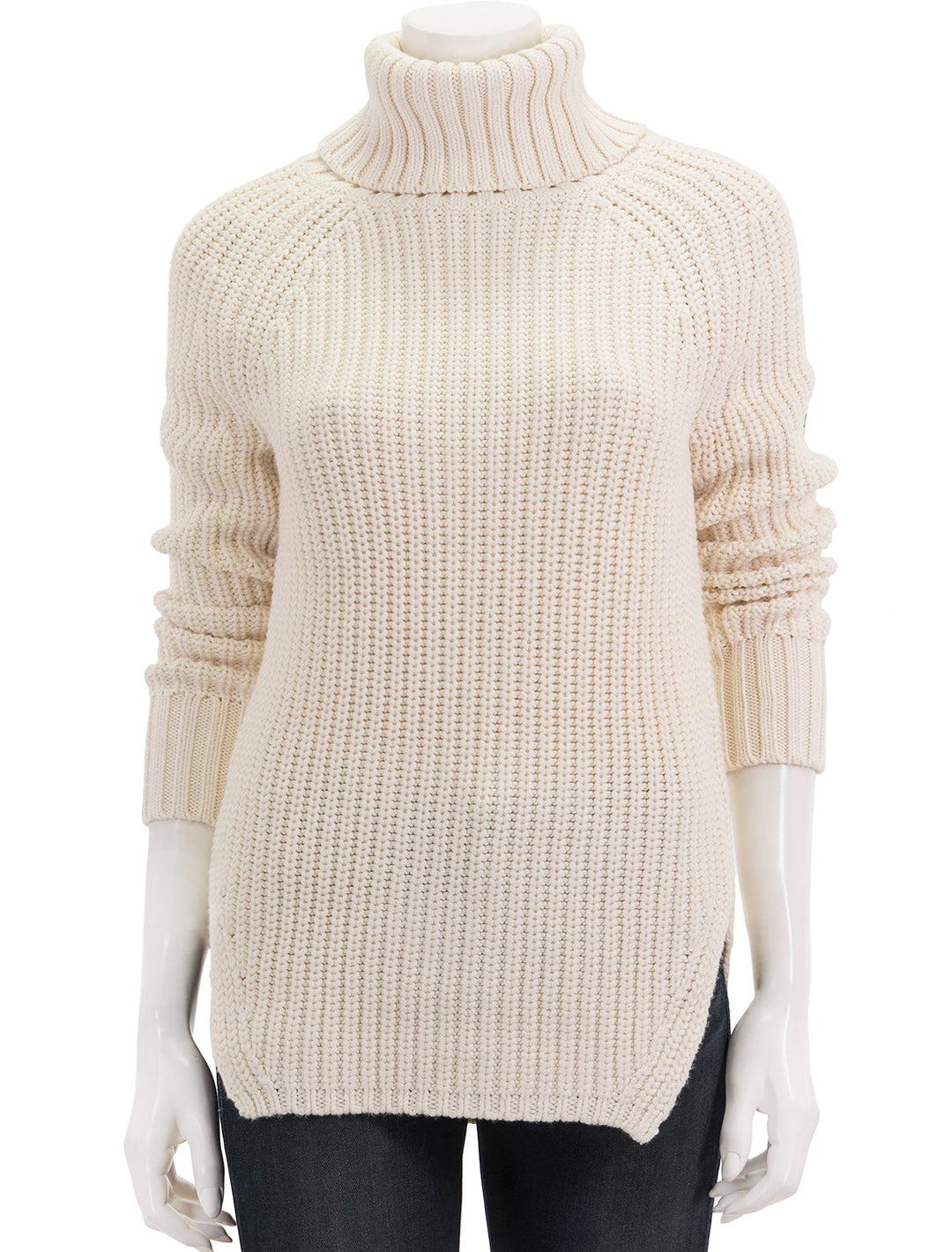 Front view of Alp N Rock's simone sweater in ivory.