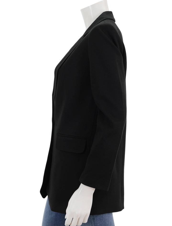 Side view of Sundays NYC's gibson blazer in black.