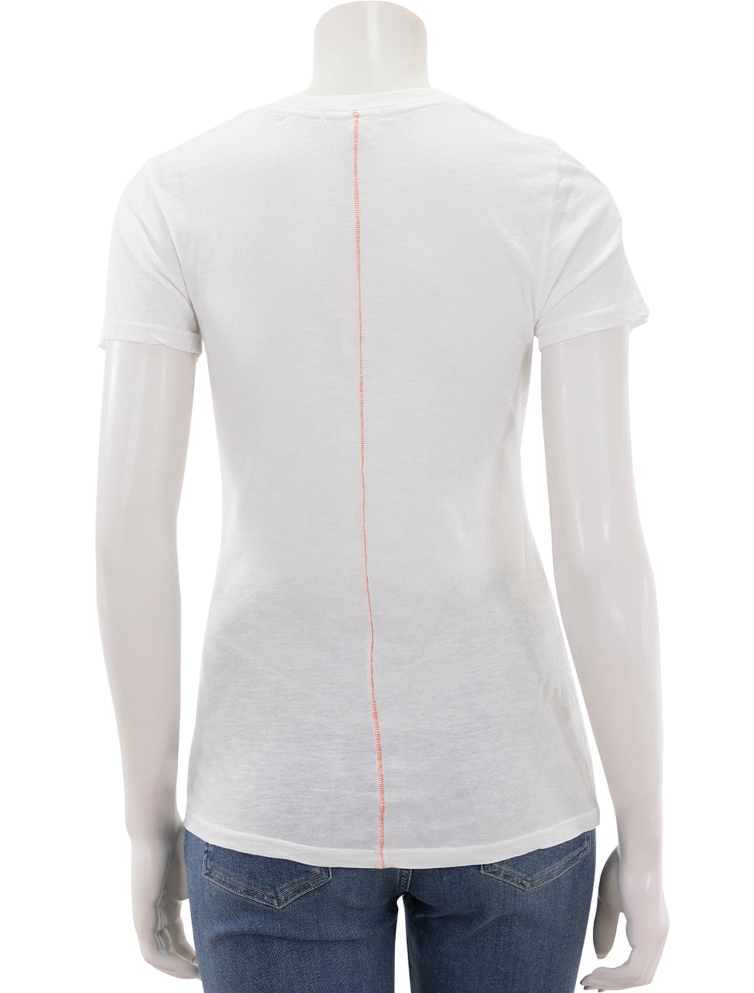 Back view of Sundry's oui tee in white.