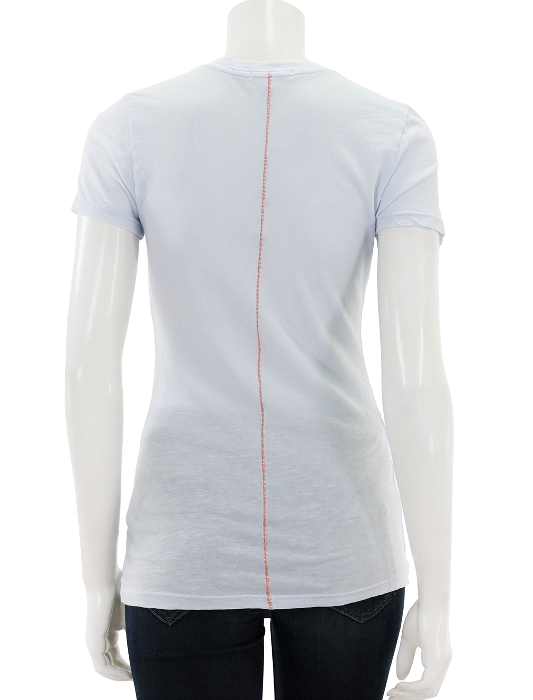 Back view of Sundry's cote d'azur boy tee in pigment skylight.