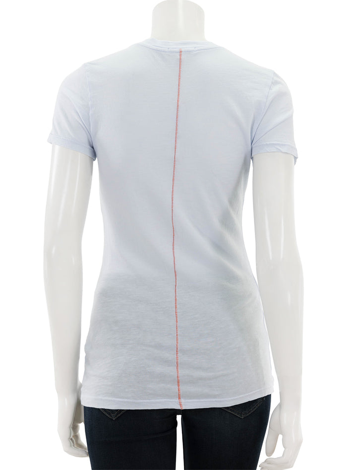 Back view of Sundry's cote d'azur boy tee in pigment skylight.