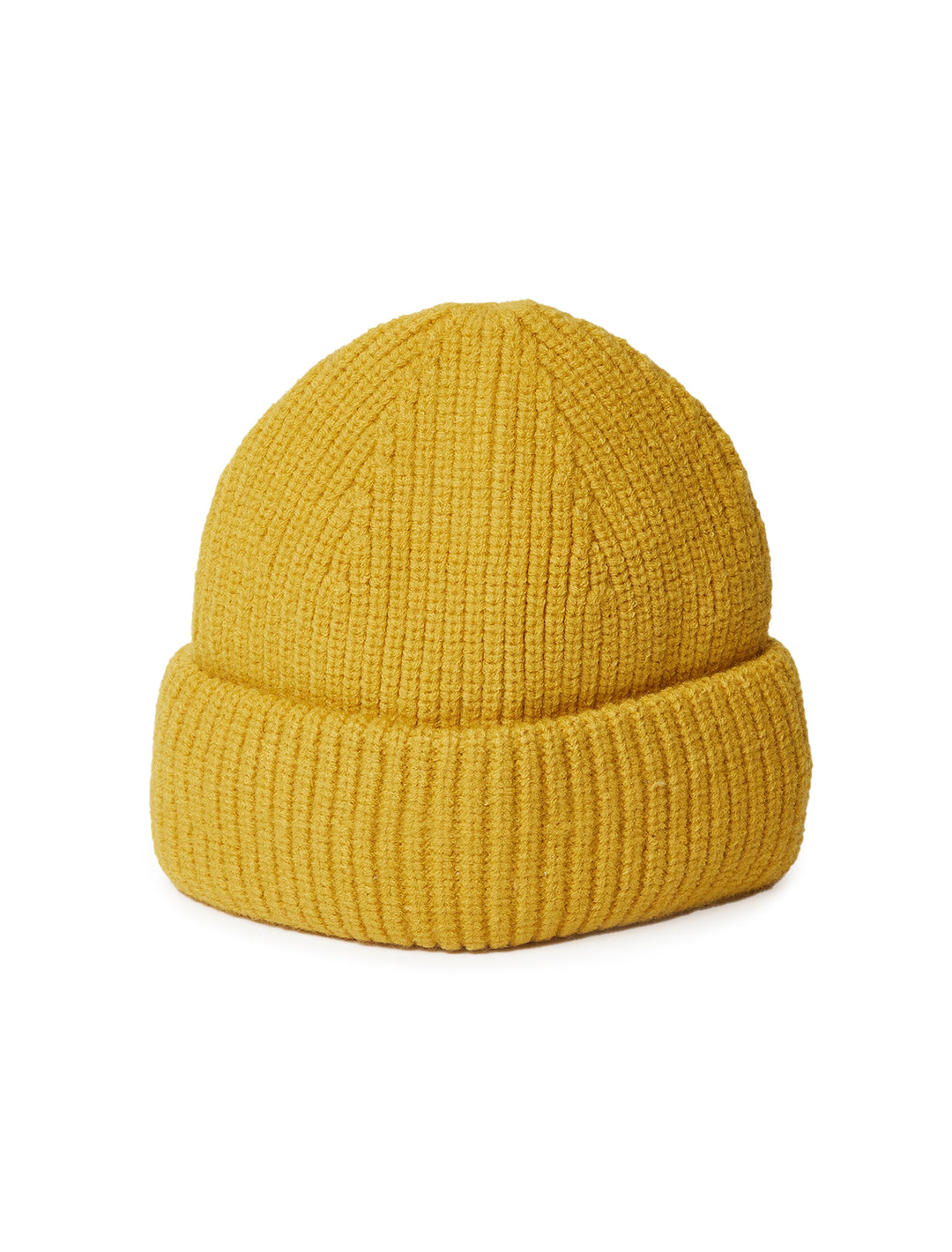 Front view of Hat Attack's major beanie in yellow.