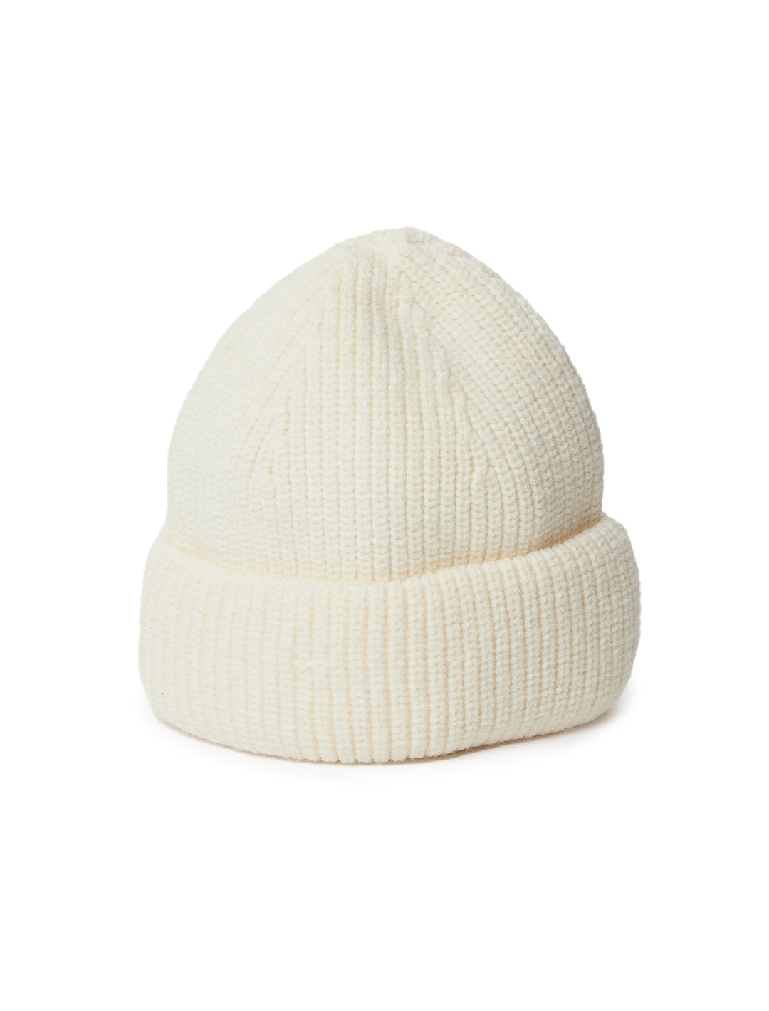 Front view of Hat Attack's Major Beanie in Ivory.