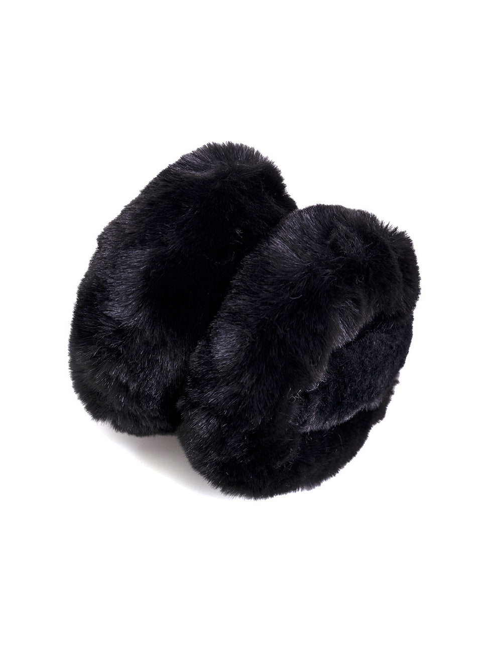 Compact view of Hat Attack's oversized faux fur earmuffs.