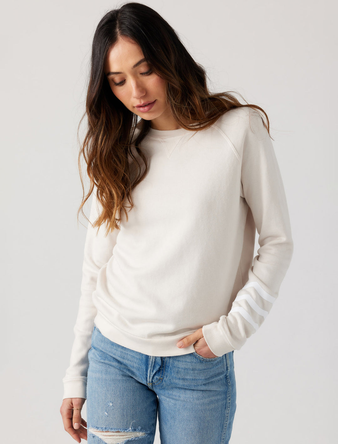 Model wearing Sol Angeles' Rockies Tunic Pullover.