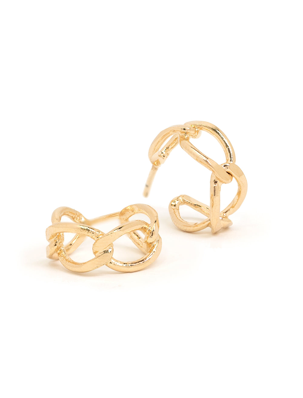 Stylized laydown of Jonesy Wood's indy chain hoops.