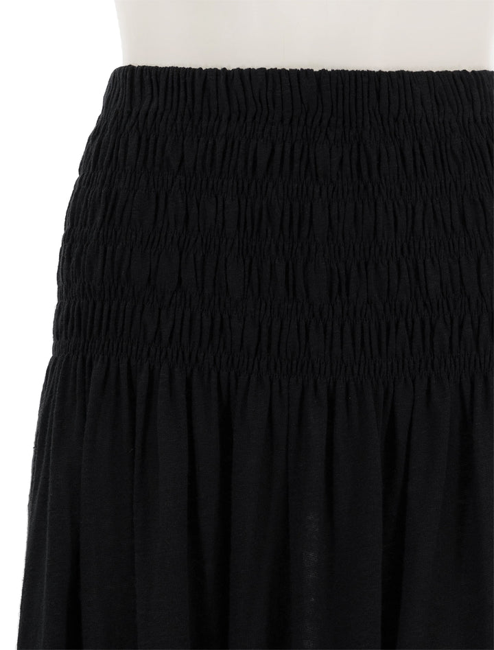 Close-up view of Vanessa Bruno's tinoa skirt in noir.