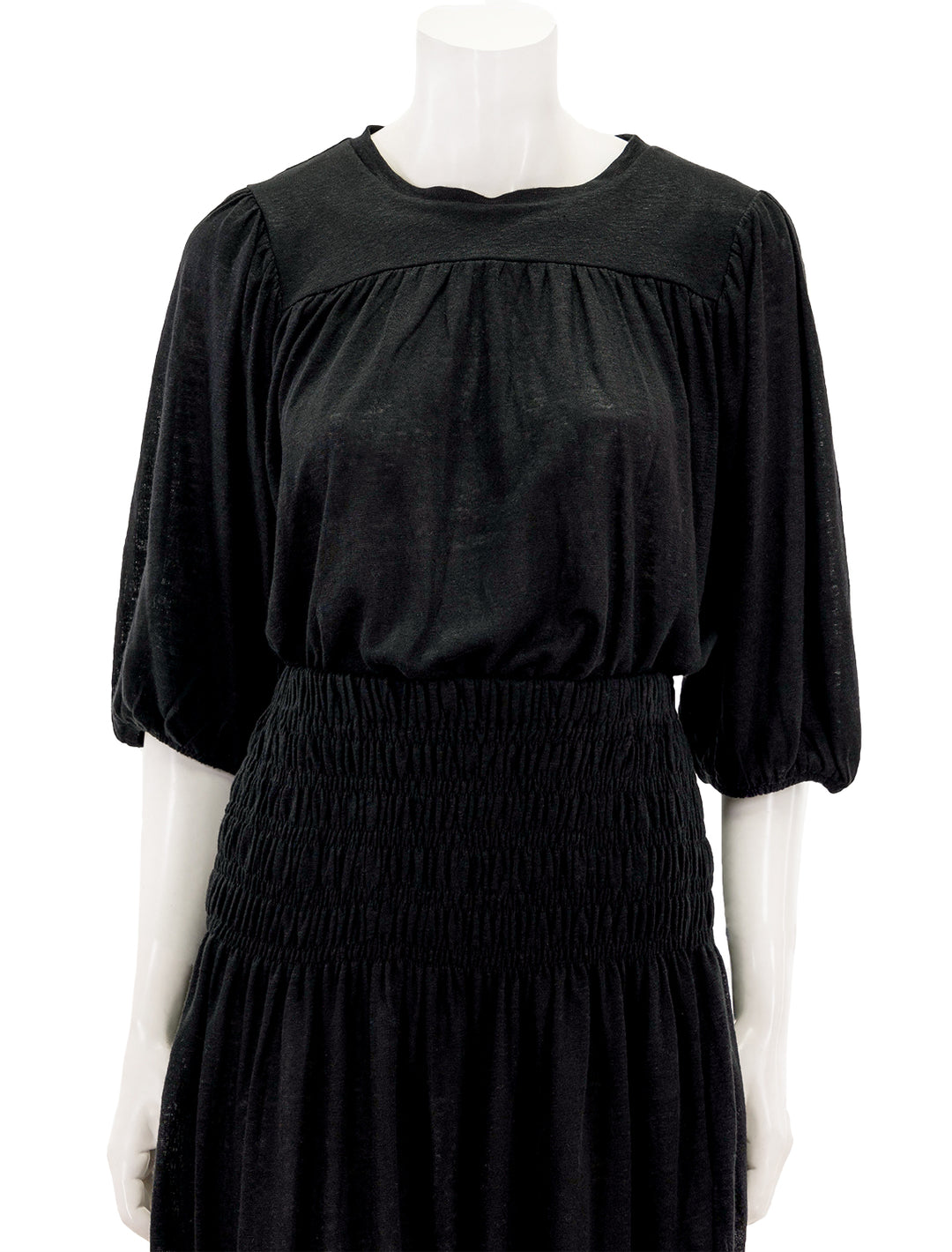Front view of Vanessa Bruno's thao blouse in noir.