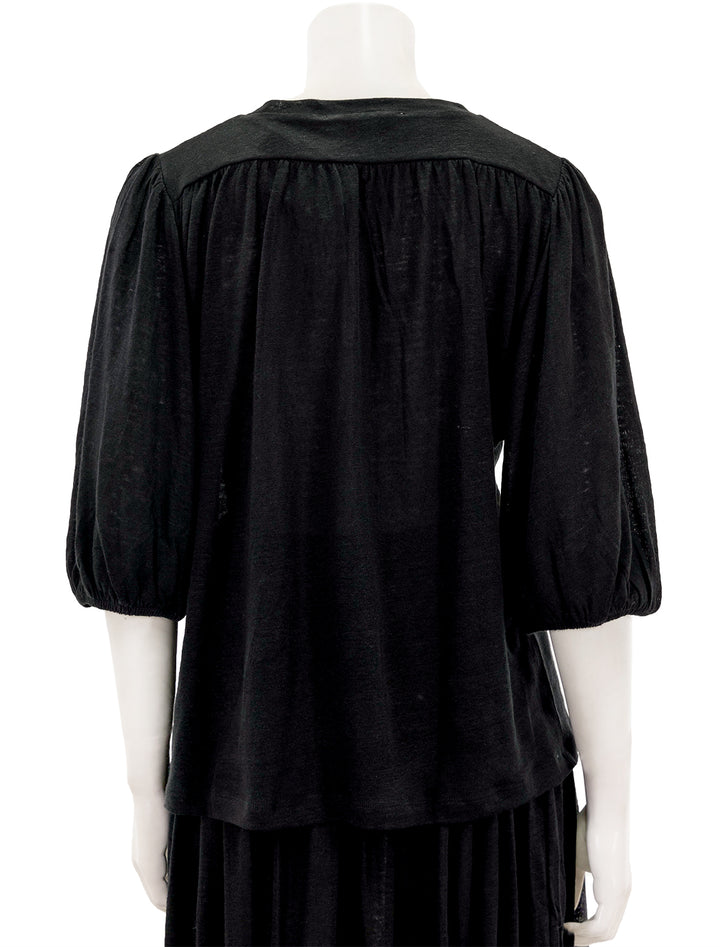 Back view of Vanessa Bruno's thao blouse in noir.