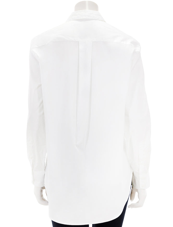 Back view of Rag & Bone's maxine button down shirt in white.