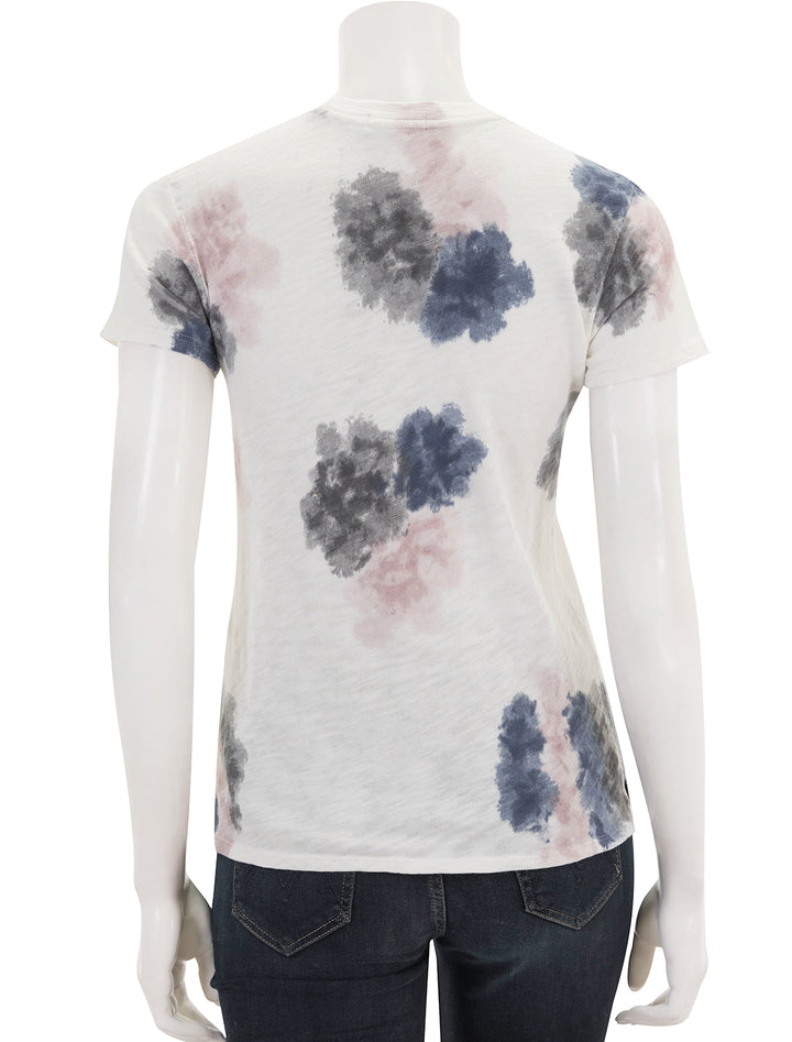 Back view of ATM's floral school boy short sleeve tee.
