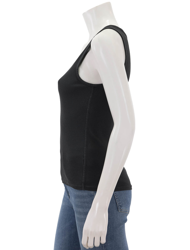 Side view of AMO's deeply tank in vintage black.