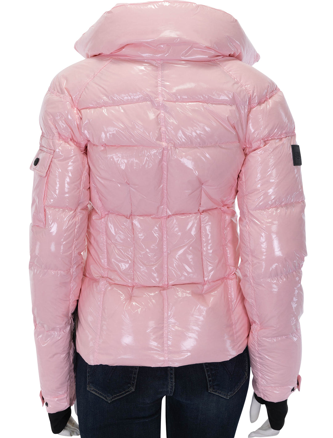 Back view of SAM's freestyle jacket in cotton candy.