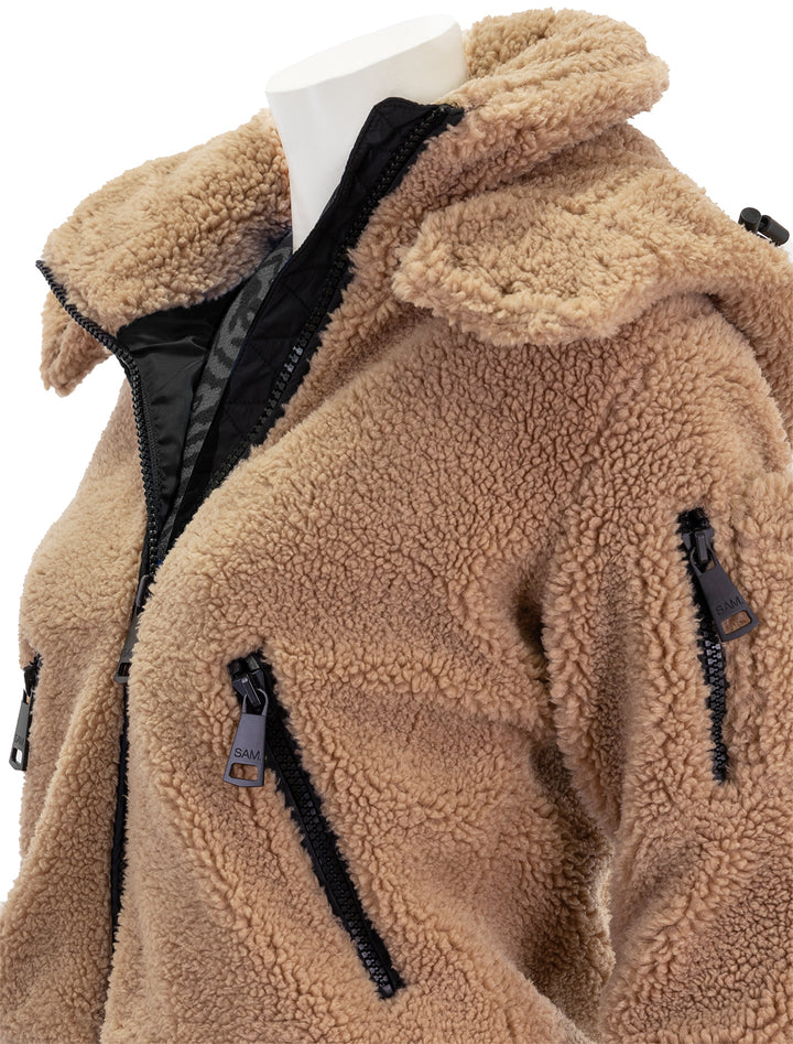 Close-up view of SAM.'s sherpa nala in camel.