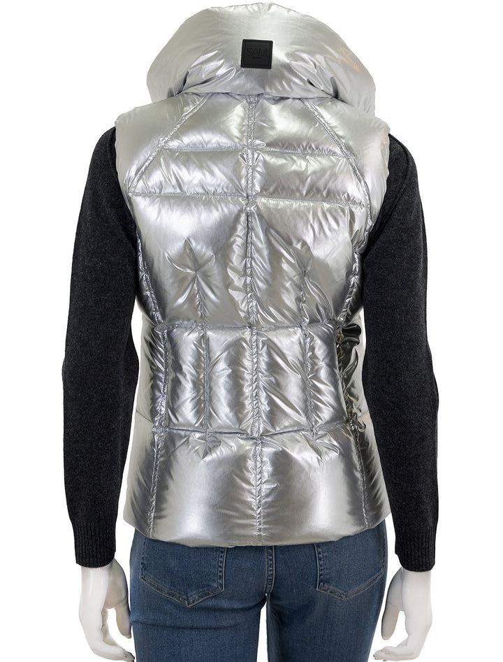 Back view of SAM's freedom vest in silver.