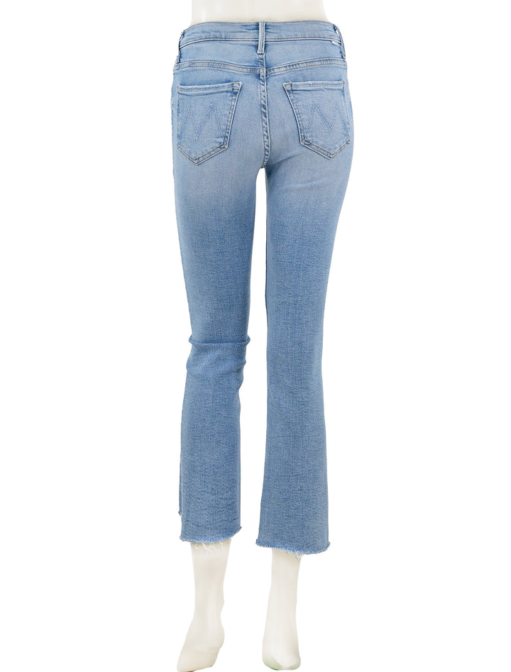 Back view of Mother Denim's the insider crop step fray in limited edition.