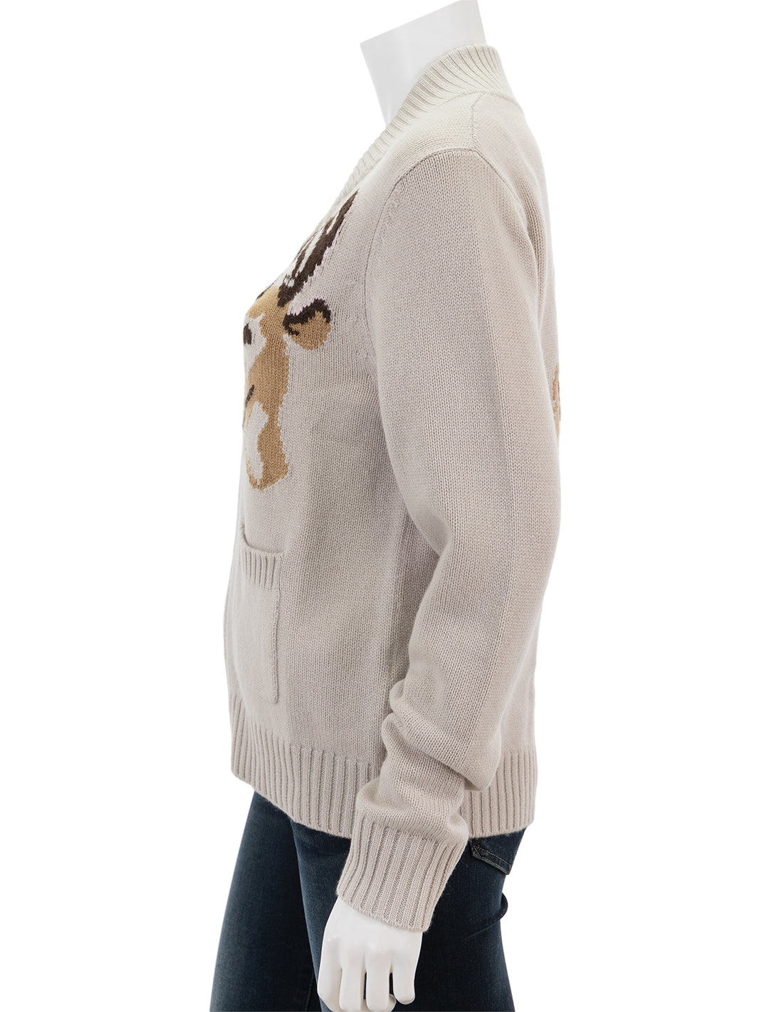 Side view of KULE's the rudy cardigan.