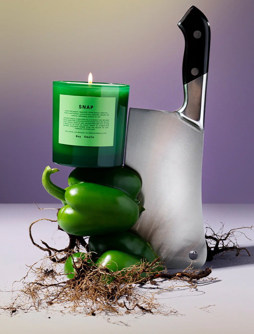 campaign image of Boy Smells' farm to candle | snap.