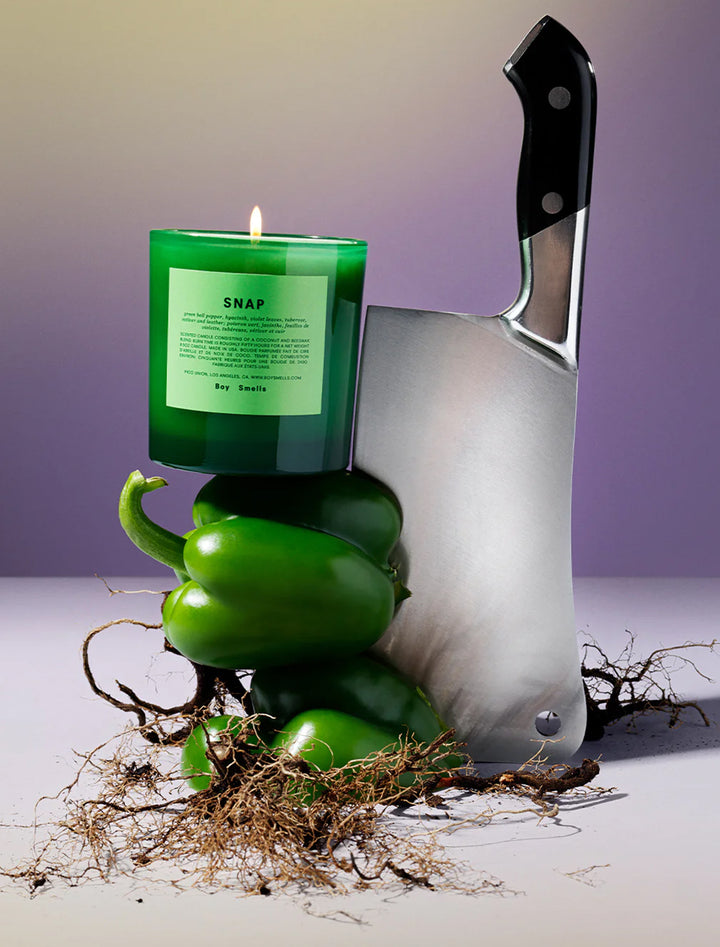 campaign image of Boy Smells' farm to candle | snap.