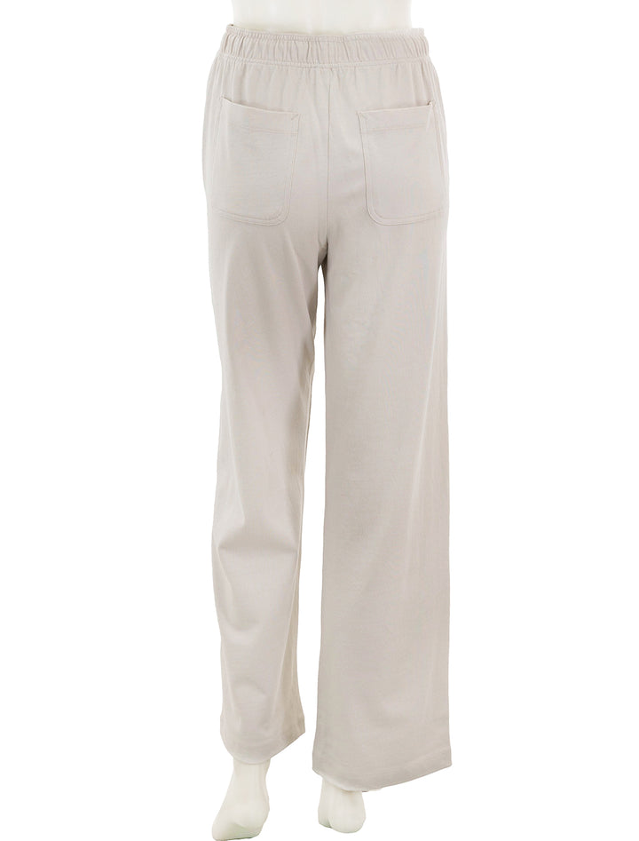 Back view of Lilla P.'s drawcord pant in alabaster.