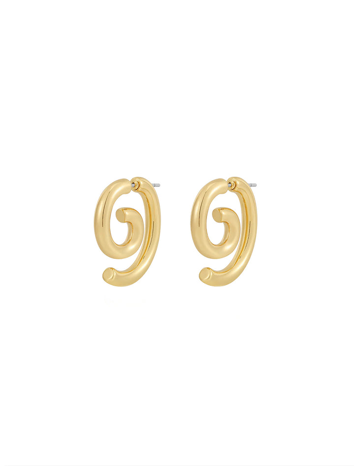 Front view of Luv AJ's the shell beach earrings.