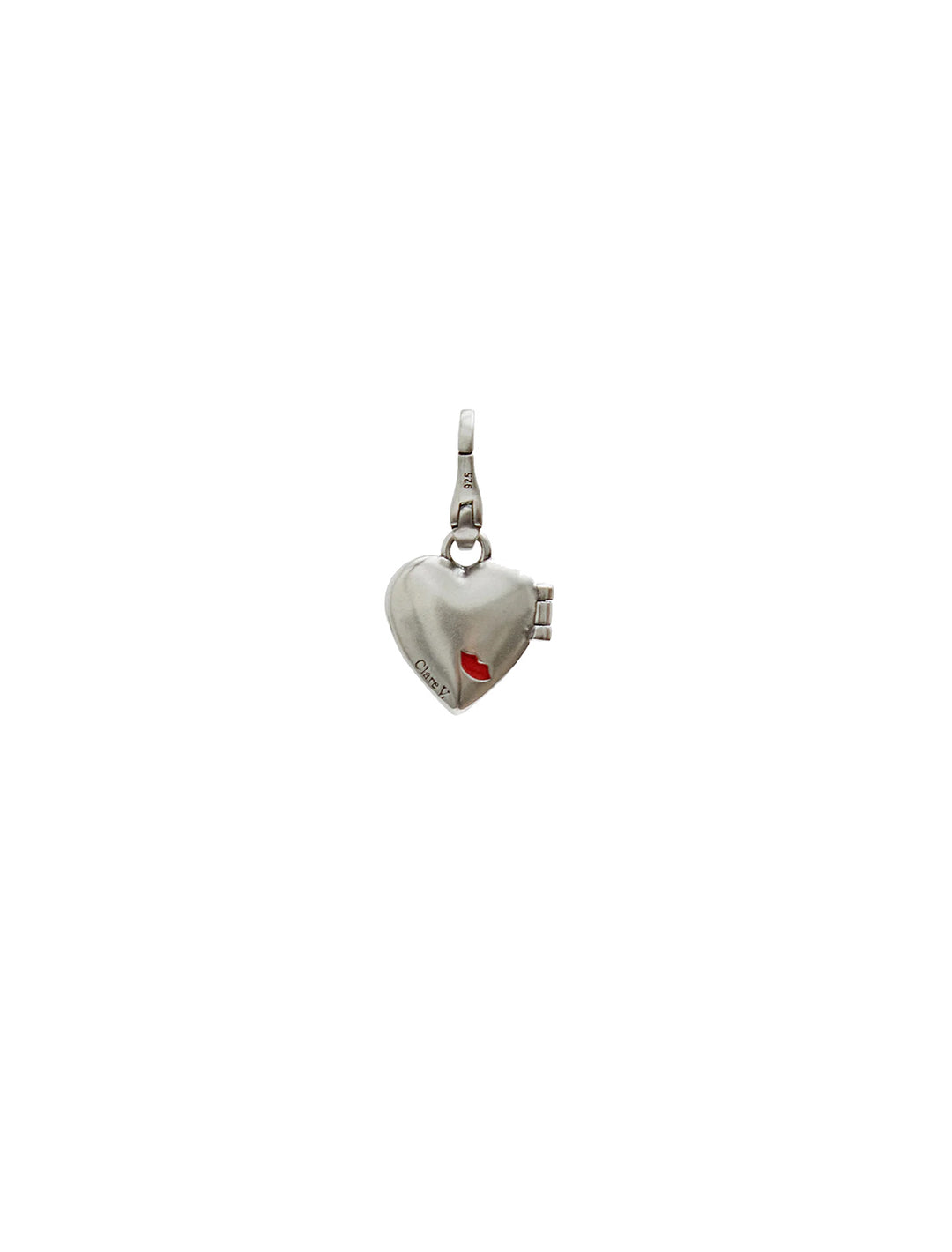 Back view of Clare V.'s petit heart locket.
